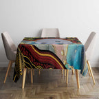 Australia Possum Tablecloth Aboriginal Art Mix Aussie Opal