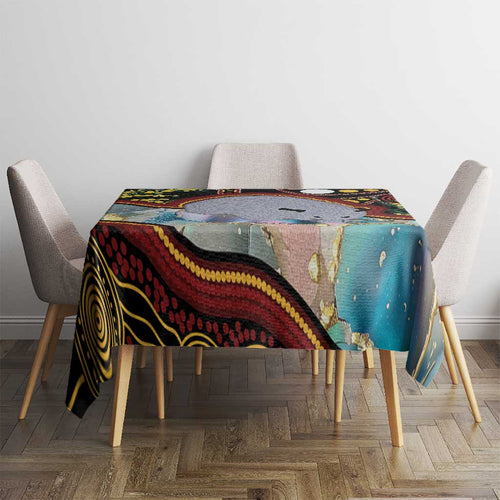Australia Possum Tablecloth Aboriginal Art Mix Aussie Opal