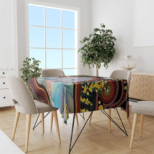 Australia Possum Tablecloth Aboriginal Art Mix Aussie Opal