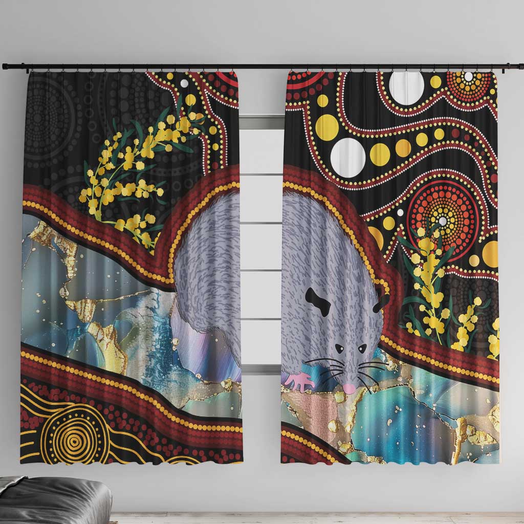 Australia Possum Window Curtain Aboriginal Art Mix Aussie Opal