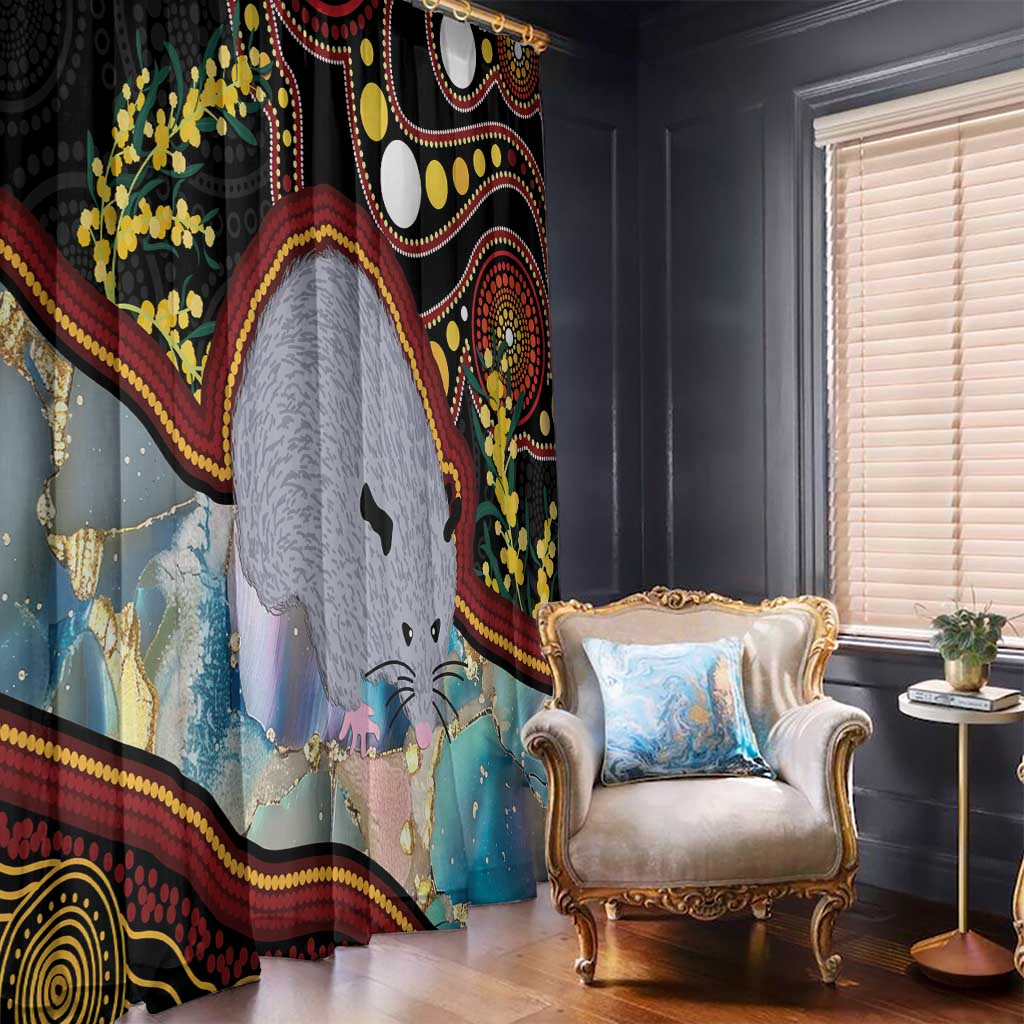 Australia Possum Window Curtain Aboriginal Art Mix Aussie Opal