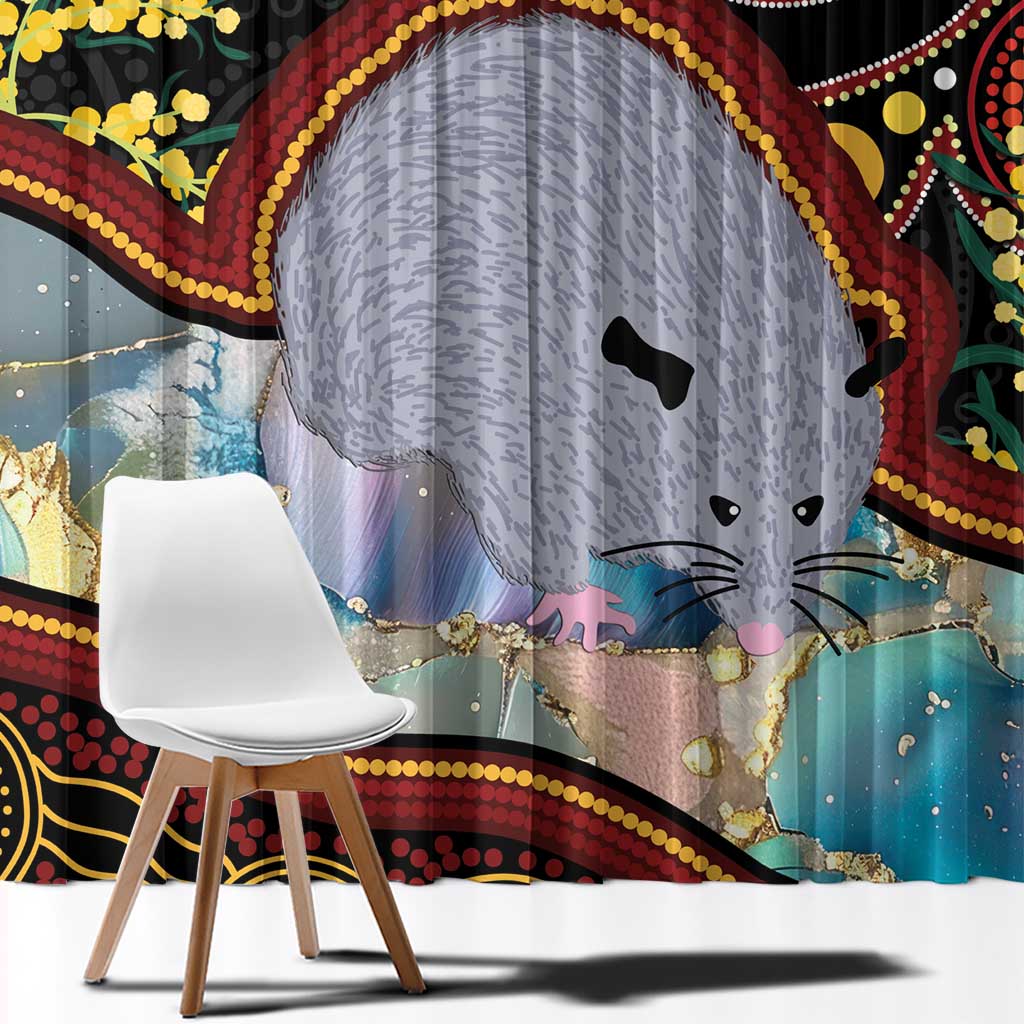 Australia Possum Window Curtain Aboriginal Art Mix Aussie Opal