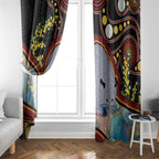 Australia Possum Window Curtain Aboriginal Art Mix Aussie Opal
