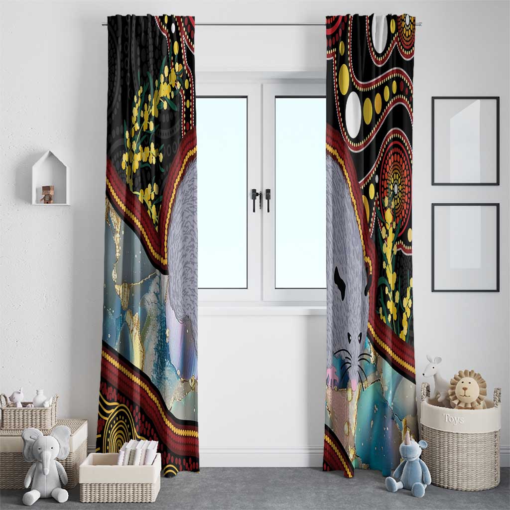Australia Possum Window Curtain Aboriginal Art Mix Aussie Opal