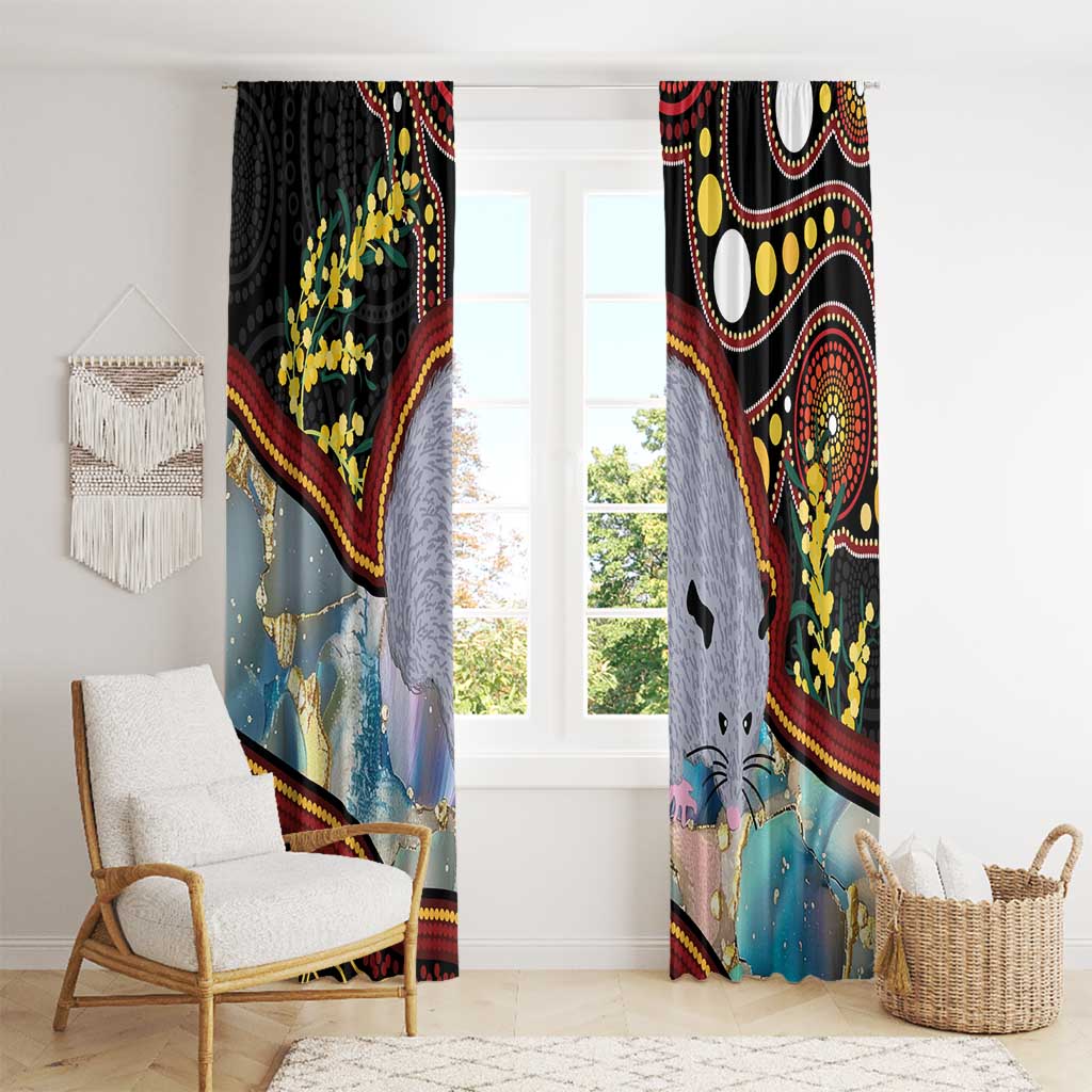 Australia Possum Window Curtain Aboriginal Art Mix Aussie Opal