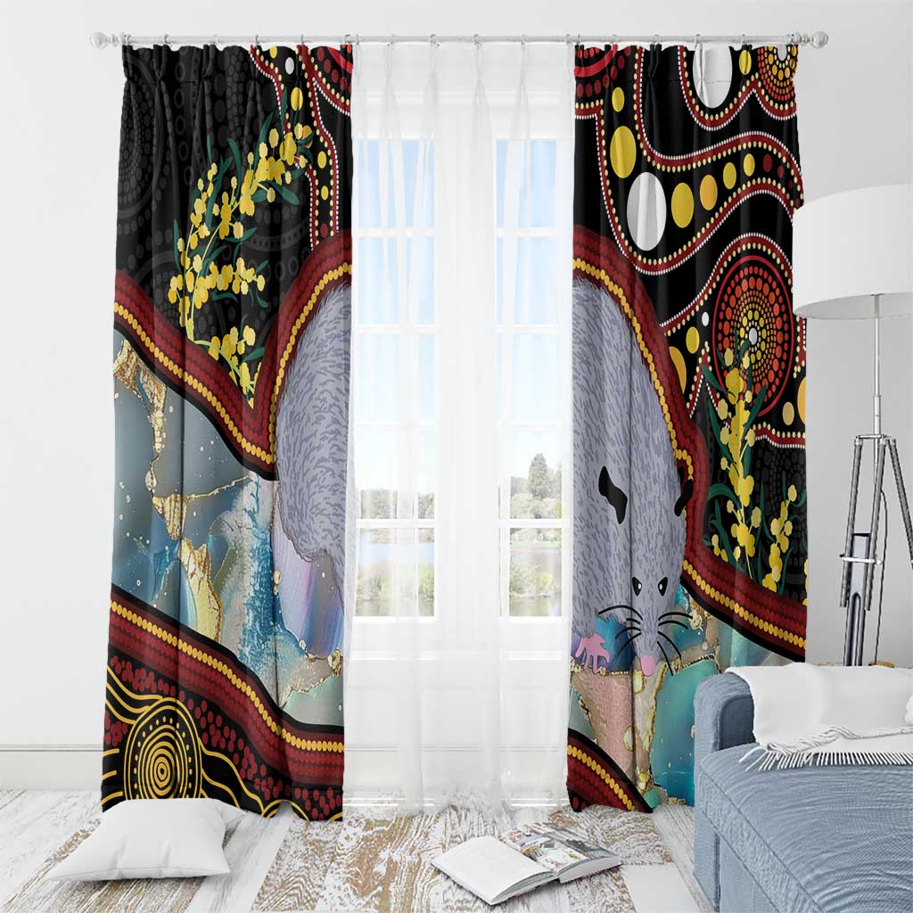 Australia Possum Window Curtain Aboriginal Art Mix Aussie Opal
