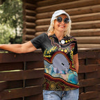 Australia Possum Women Polo Shirt Aboriginal Art Mix Aussie Opal