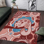 Blush Pink Australia Possum Area Rug Indigenous Art