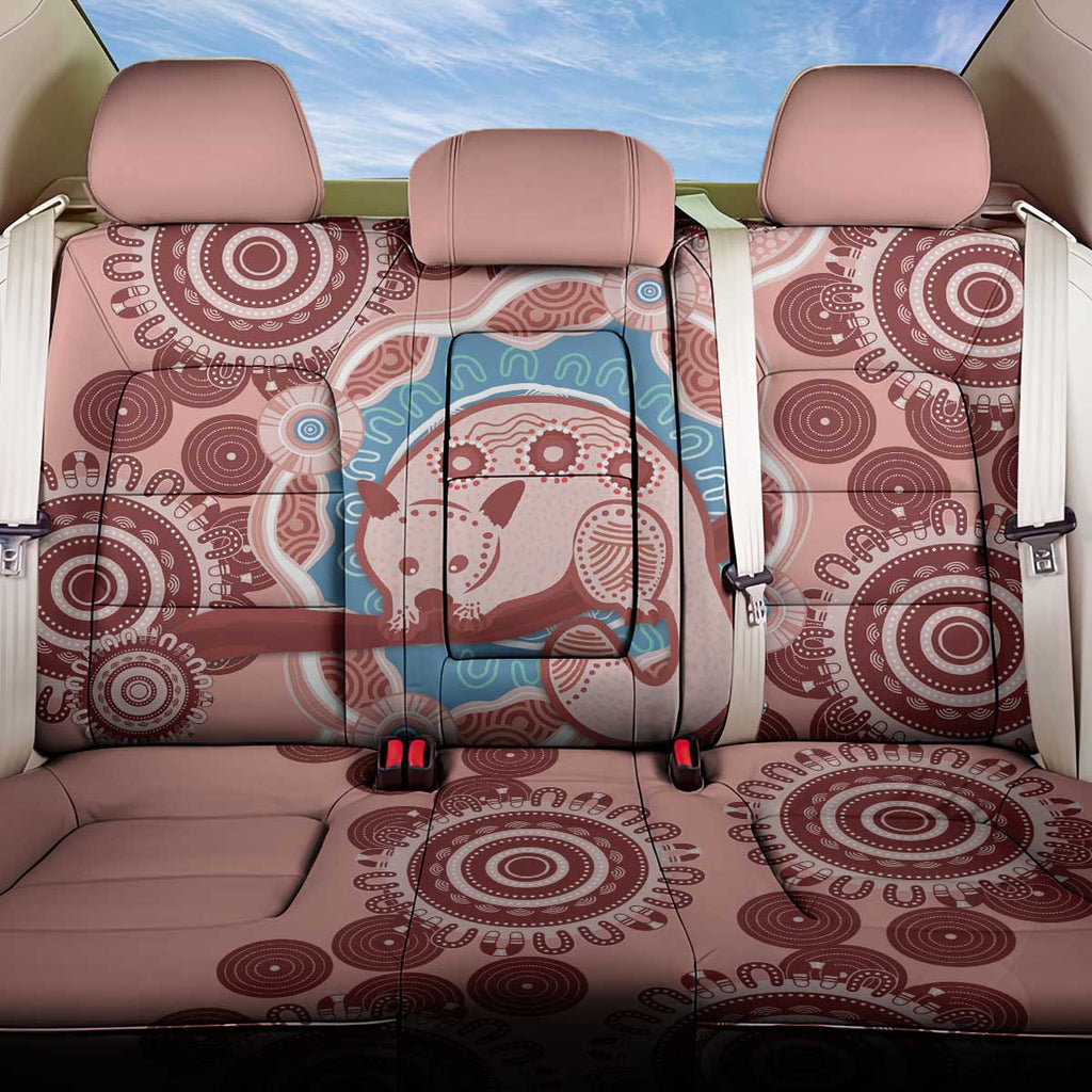 Blush Pink Australia Possum Back Car Seat Cover Indigenous Art