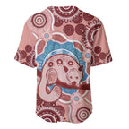 Blush Pink Australia Possum Baseball Jersey Indigenous Art
