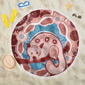 Blush Pink Australia Possum Beach Blanket Indigenous Art