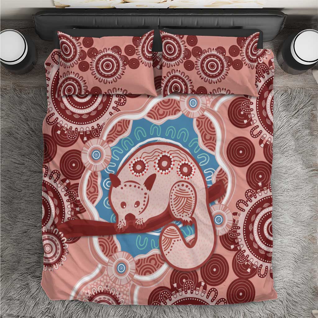 Blush Pink Australia Possum Bedding Set Indigenous Art