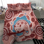 Blush Pink Australia Possum Bedding Set Indigenous Art