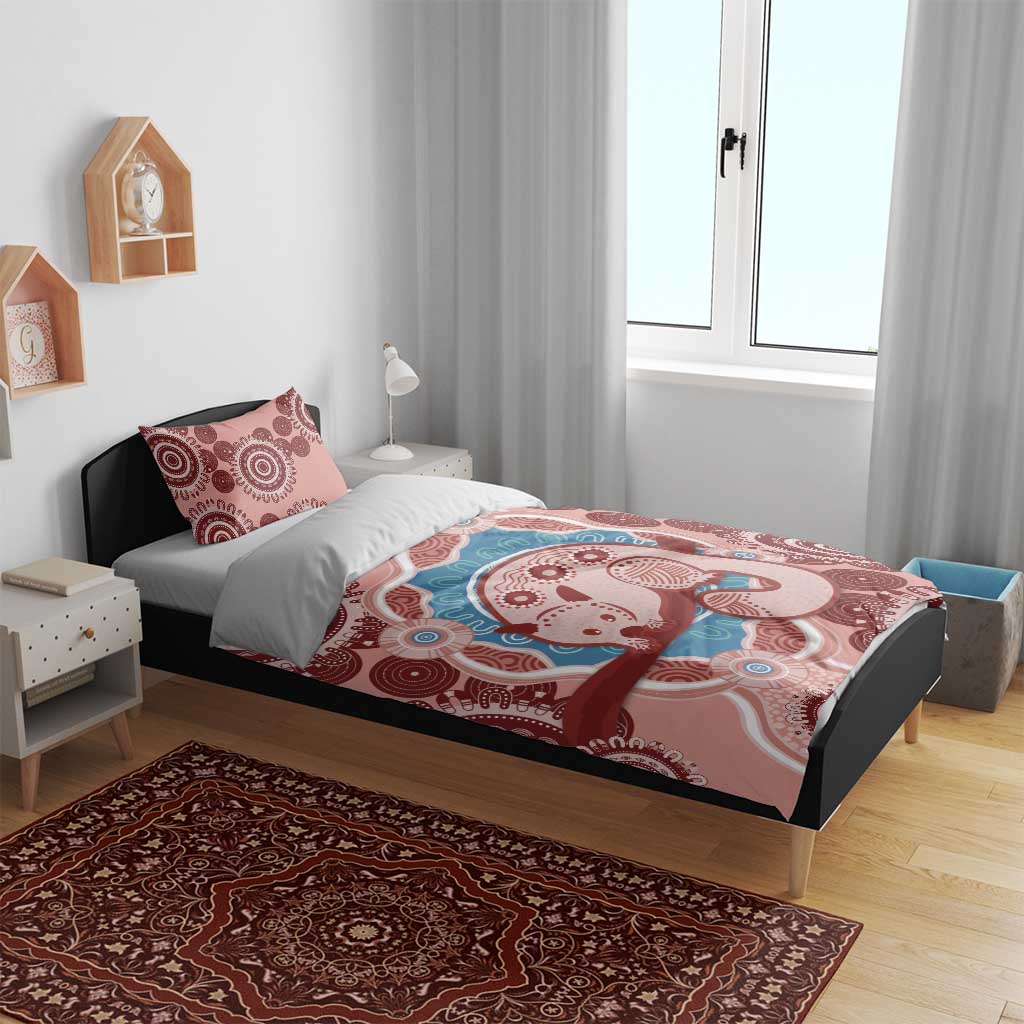 Blush Pink Australia Possum Bedding Set Indigenous Art