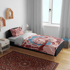 Blush Pink Australia Possum Bedding Set Indigenous Art