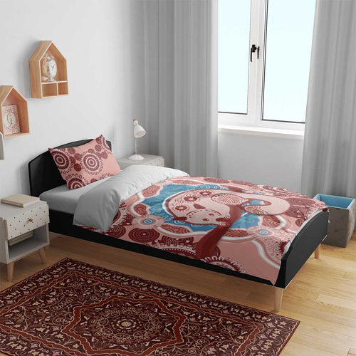 Blush Pink Australia Possum Bedding Set Indigenous Art