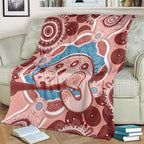 Blush Pink Australia Possum Blanket Indigenous Art