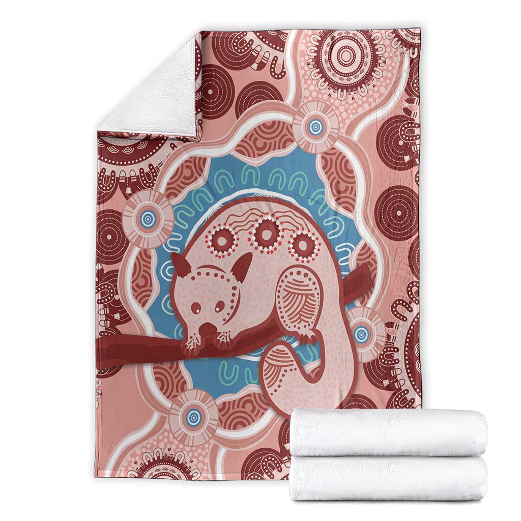 Blush Pink Australia Possum Blanket Indigenous Art