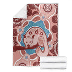 Blush Pink Australia Possum Blanket Indigenous Art