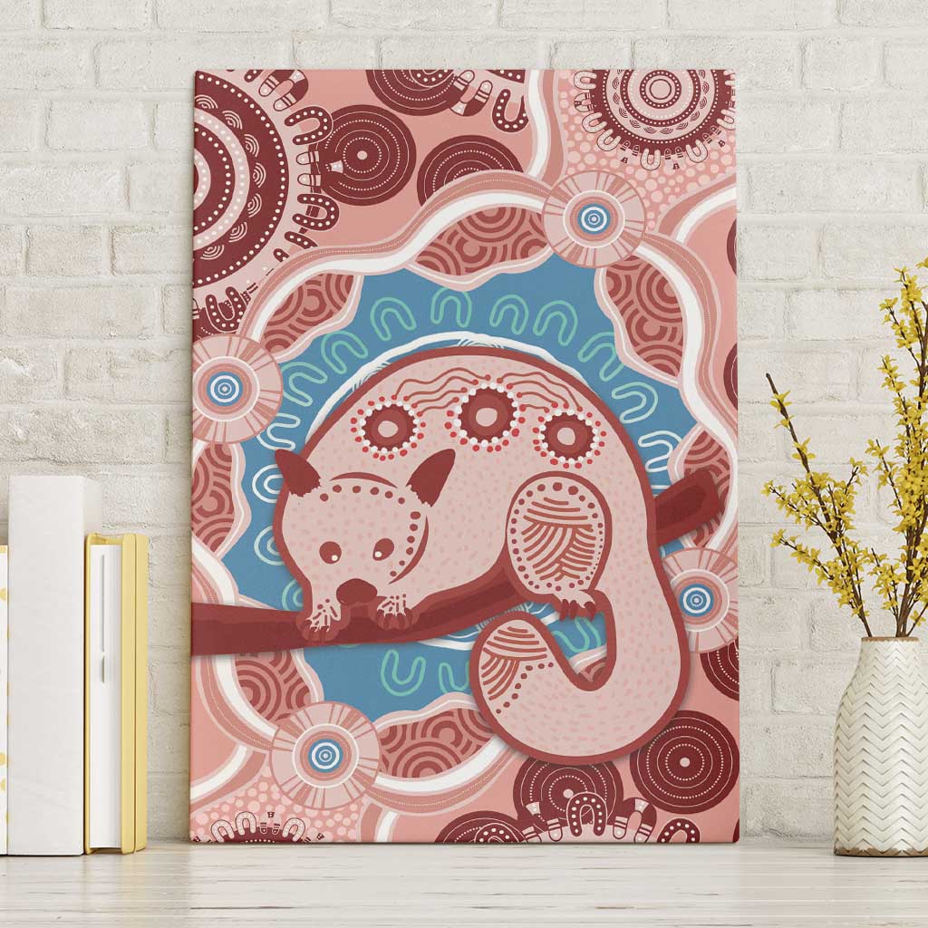 Blush Pink Australia Possum Canvas Wall Art Indigenous Art