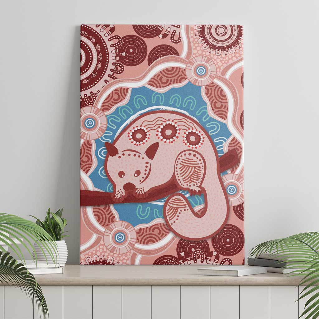 Blush Pink Australia Possum Canvas Wall Art Indigenous Art