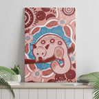 Blush Pink Australia Possum Canvas Wall Art Indigenous Art