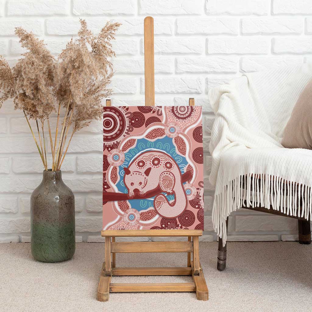 Blush Pink Australia Possum Canvas Wall Art Indigenous Art
