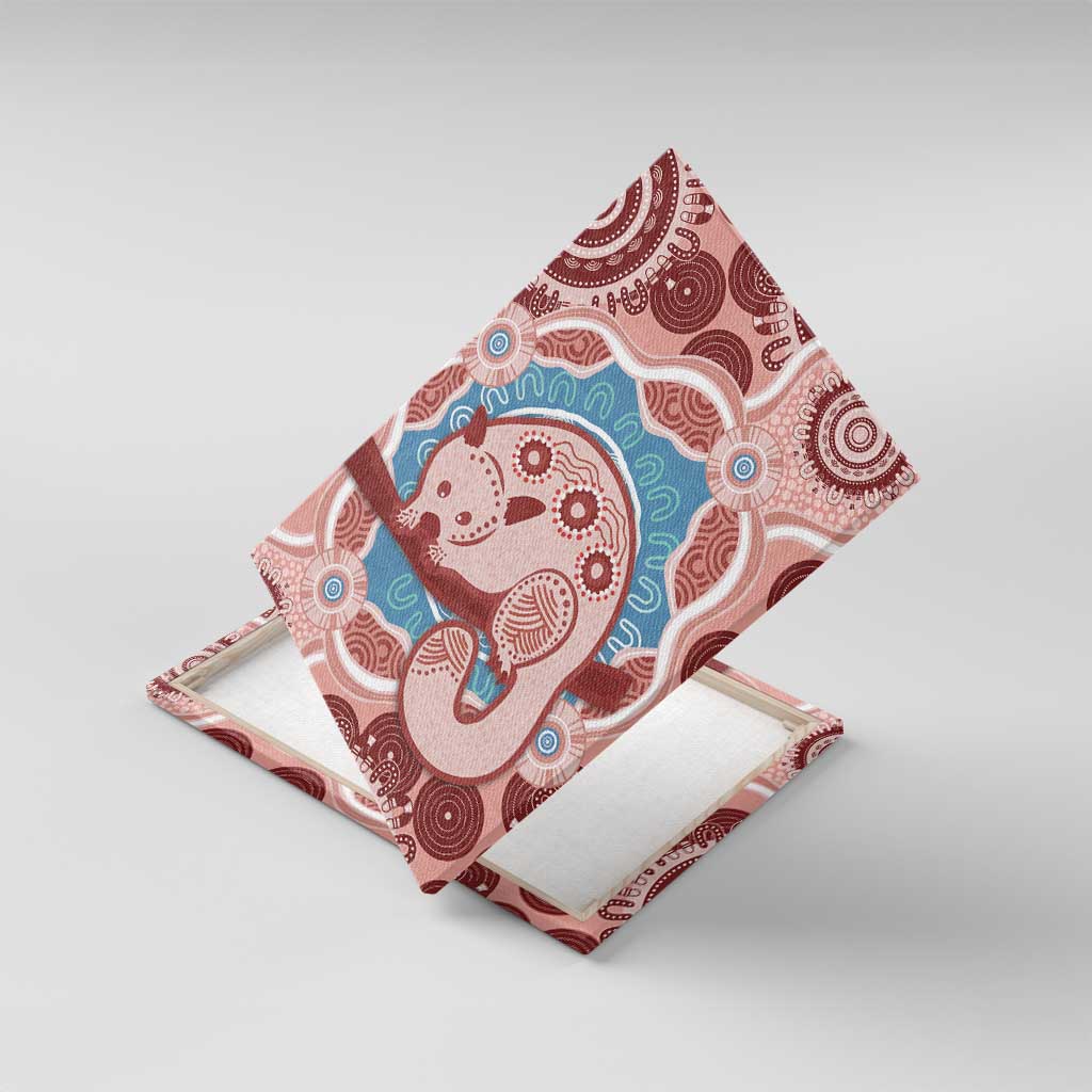 Blush Pink Australia Possum Canvas Wall Art Indigenous Art