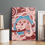 Blush Pink Australia Possum Canvas Wall Art Indigenous Art