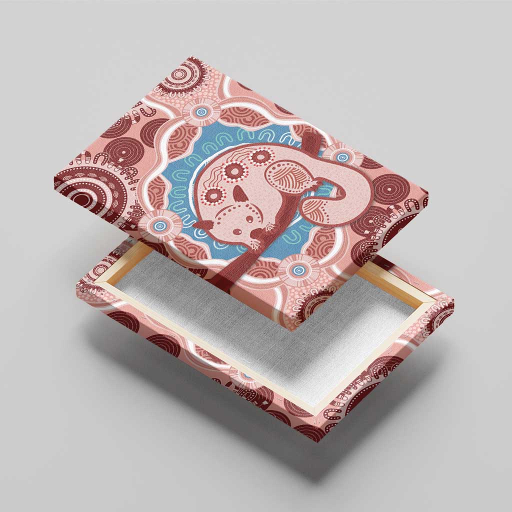 Blush Pink Australia Possum Canvas Wall Art Indigenous Art