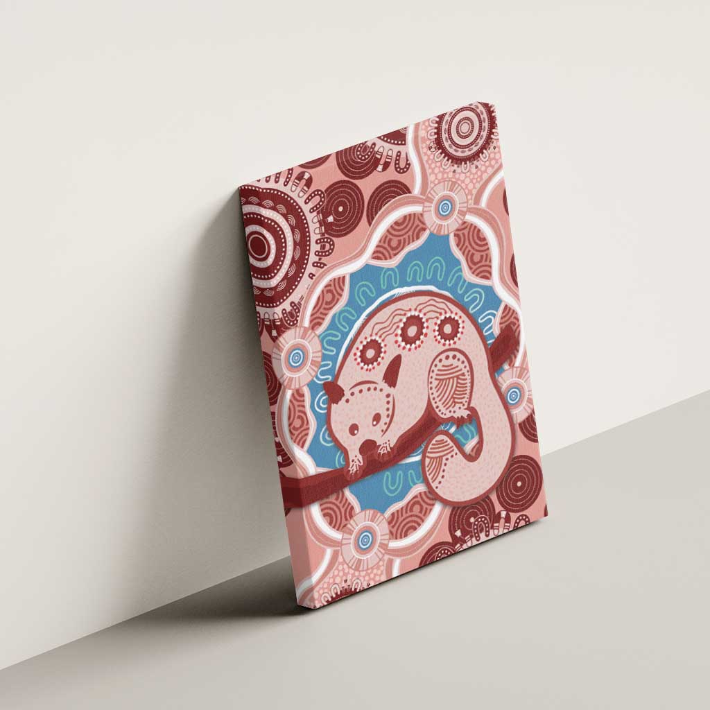 Blush Pink Australia Possum Canvas Wall Art Indigenous Art