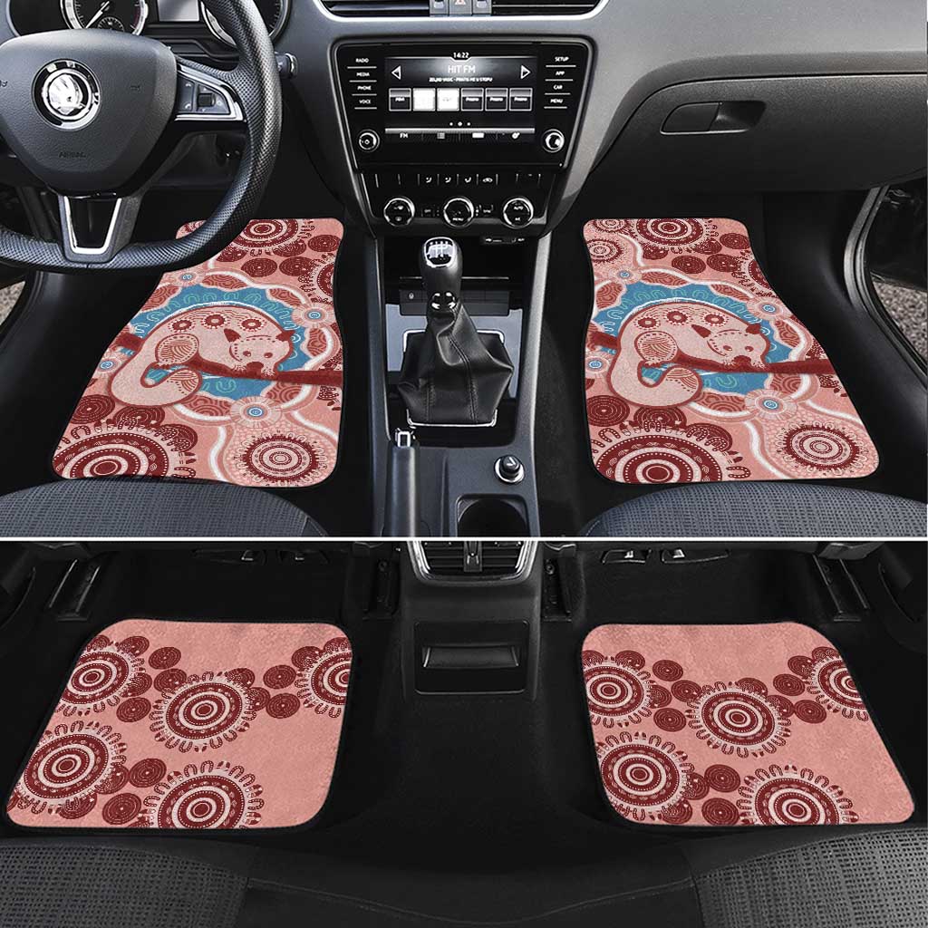 Blush Pink Australia Possum Car Mats Indigenous Art