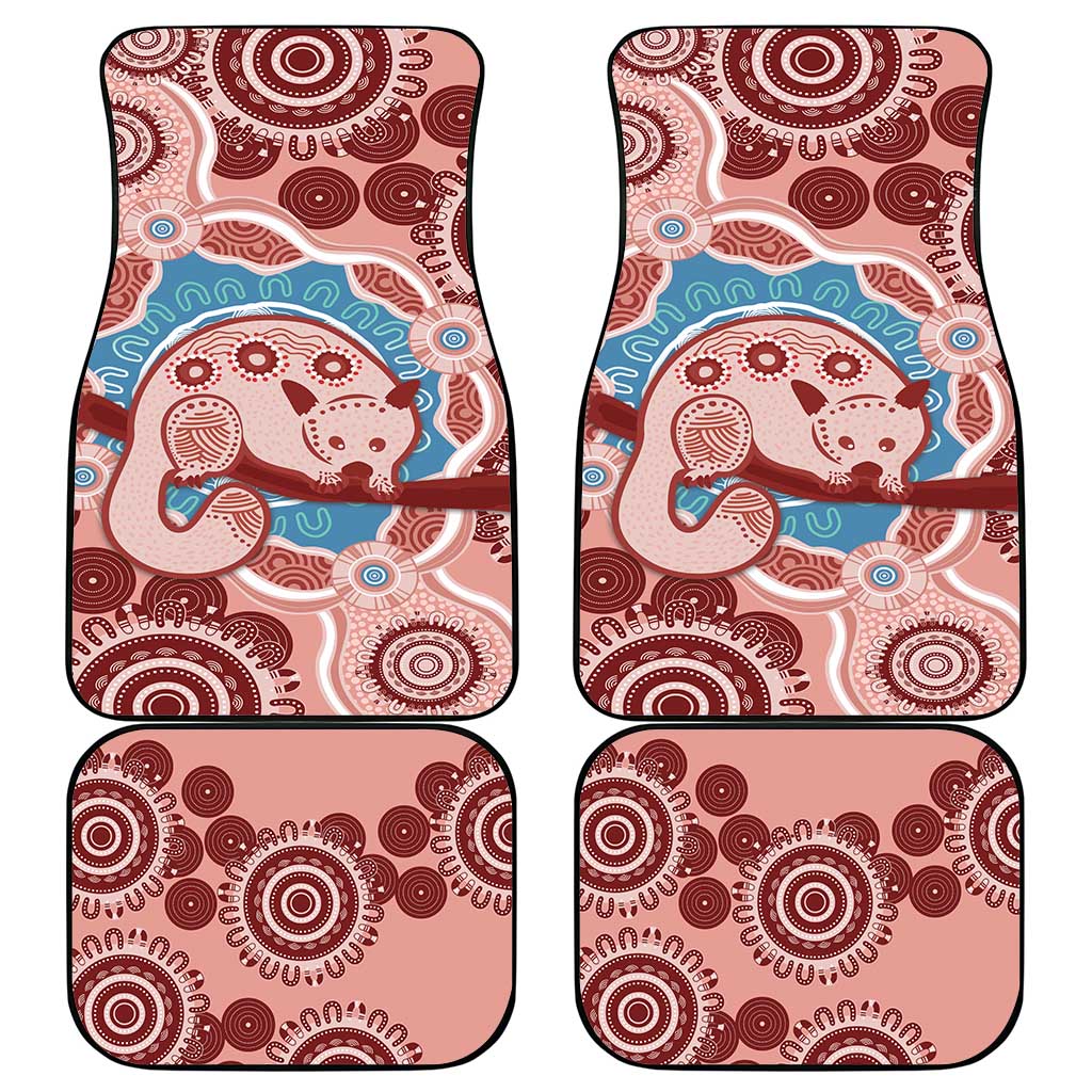 Blush Pink Australia Possum Car Mats Indigenous Art