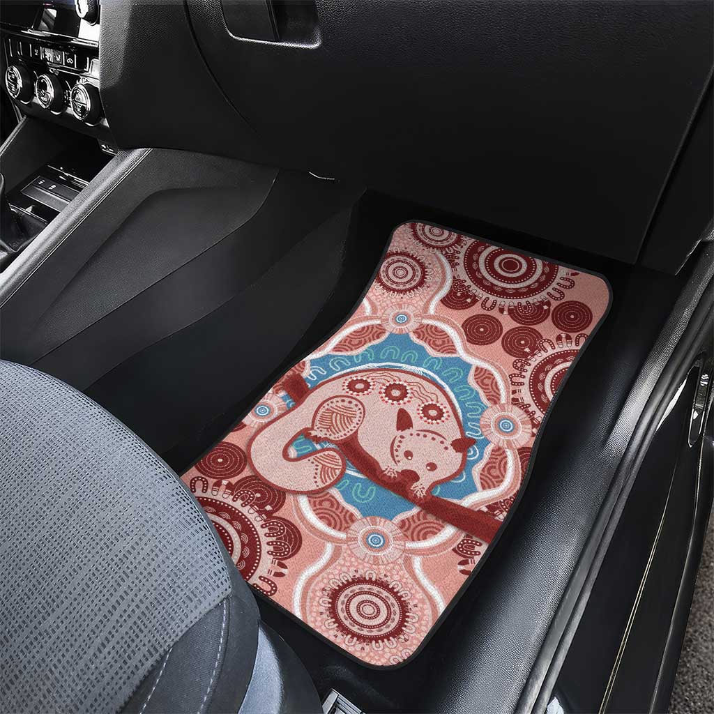 Blush Pink Australia Possum Car Mats Indigenous Art