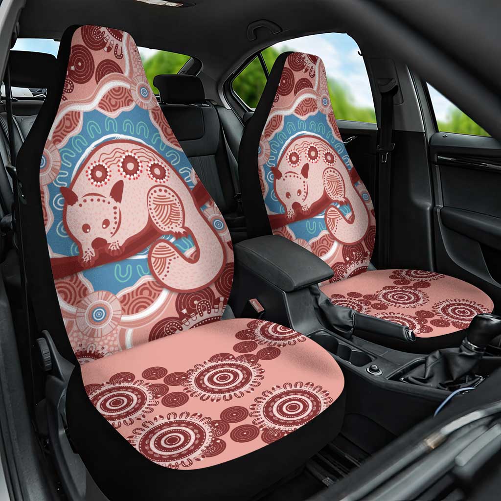 Blush Pink Australia Possum Car Seat Cover Indigenous Art