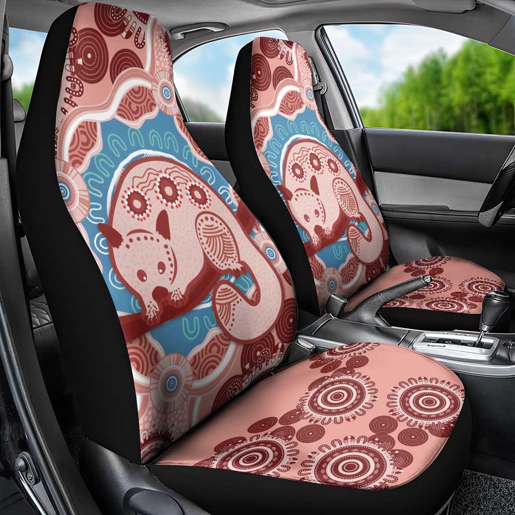 Blush Pink Australia Possum Car Seat Cover Indigenous Art