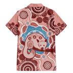 Blush Pink Australia Possum Family Matching Mermaid Dress and Hawaiian Shirt Indigenous Art