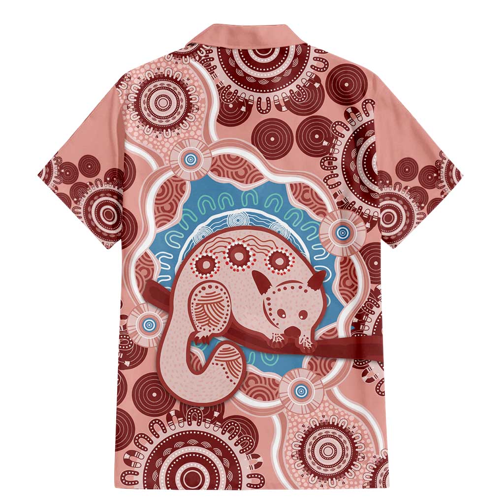 Blush Pink Australia Possum Family Matching Mermaid Dress and Hawaiian Shirt Indigenous Art