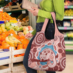 Blush Pink Australia Possum Grocery Bag Indigenous Art