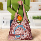 Blush Pink Australia Possum Grocery Bag Indigenous Art