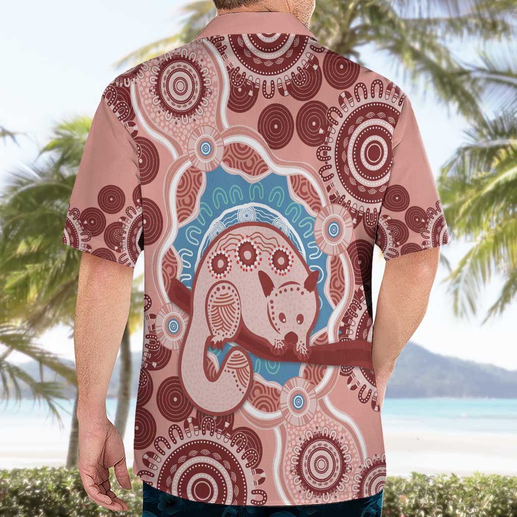 Blush Pink Australia Possum Hawaiian Shirt Indigenous Art