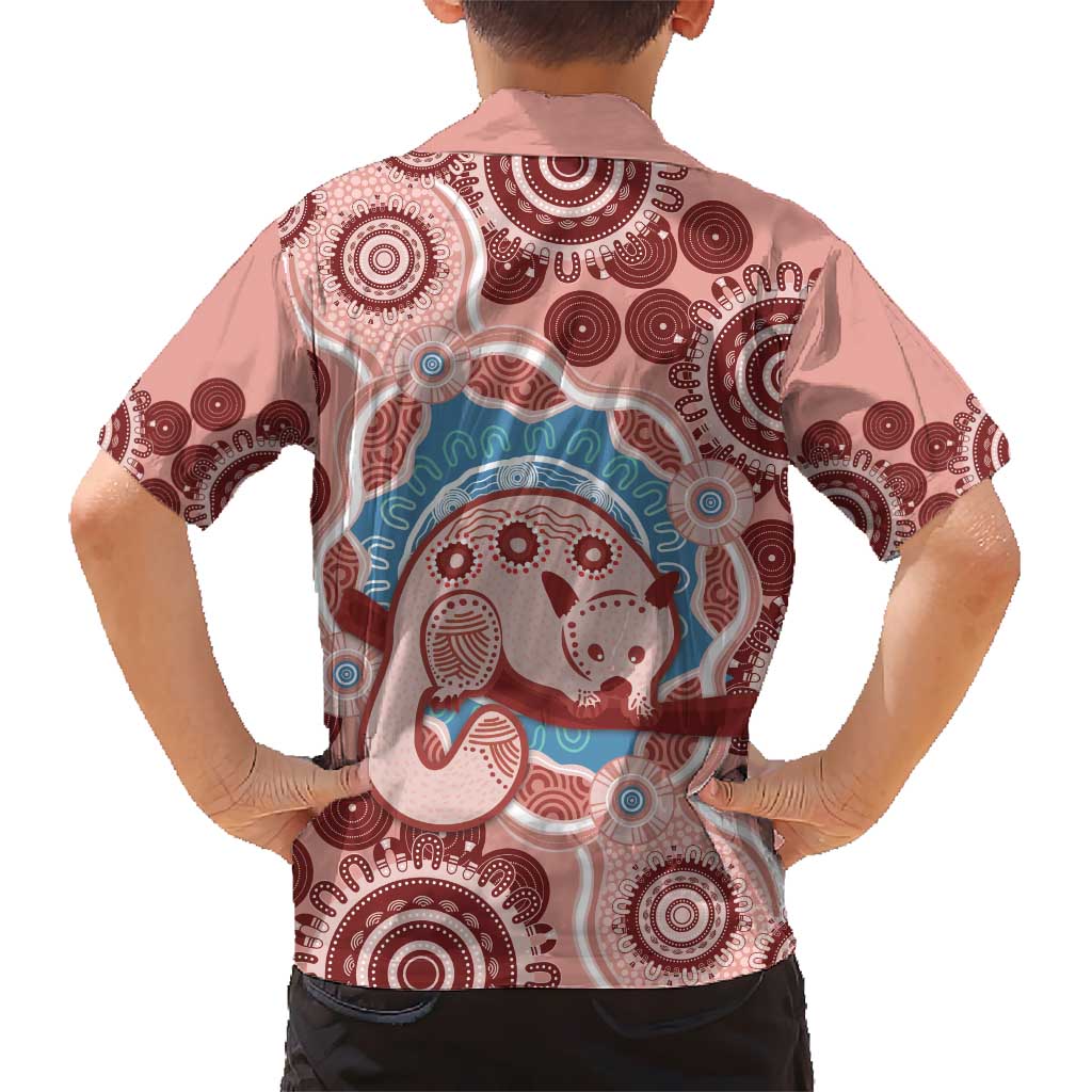 Blush Pink Australia Possum Hawaiian Shirt Indigenous Art