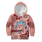 Blush Pink Australia Possum Kid Hoodie Indigenous Art