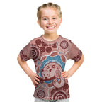 Blush Pink Australia Possum Kid T Shirt Indigenous Art