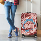 Blush Pink Australia Possum Luggage Cover Indigenous Art