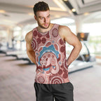 Blush Pink Australia Possum Men Tank Top Indigenous Art