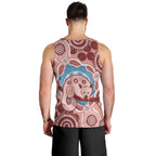 Blush Pink Australia Possum Men Tank Top Indigenous Art