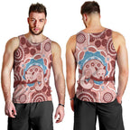 Blush Pink Australia Possum Men Tank Top Indigenous Art
