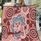 Blush Pink Australia Possum Quilt Indigenous Art