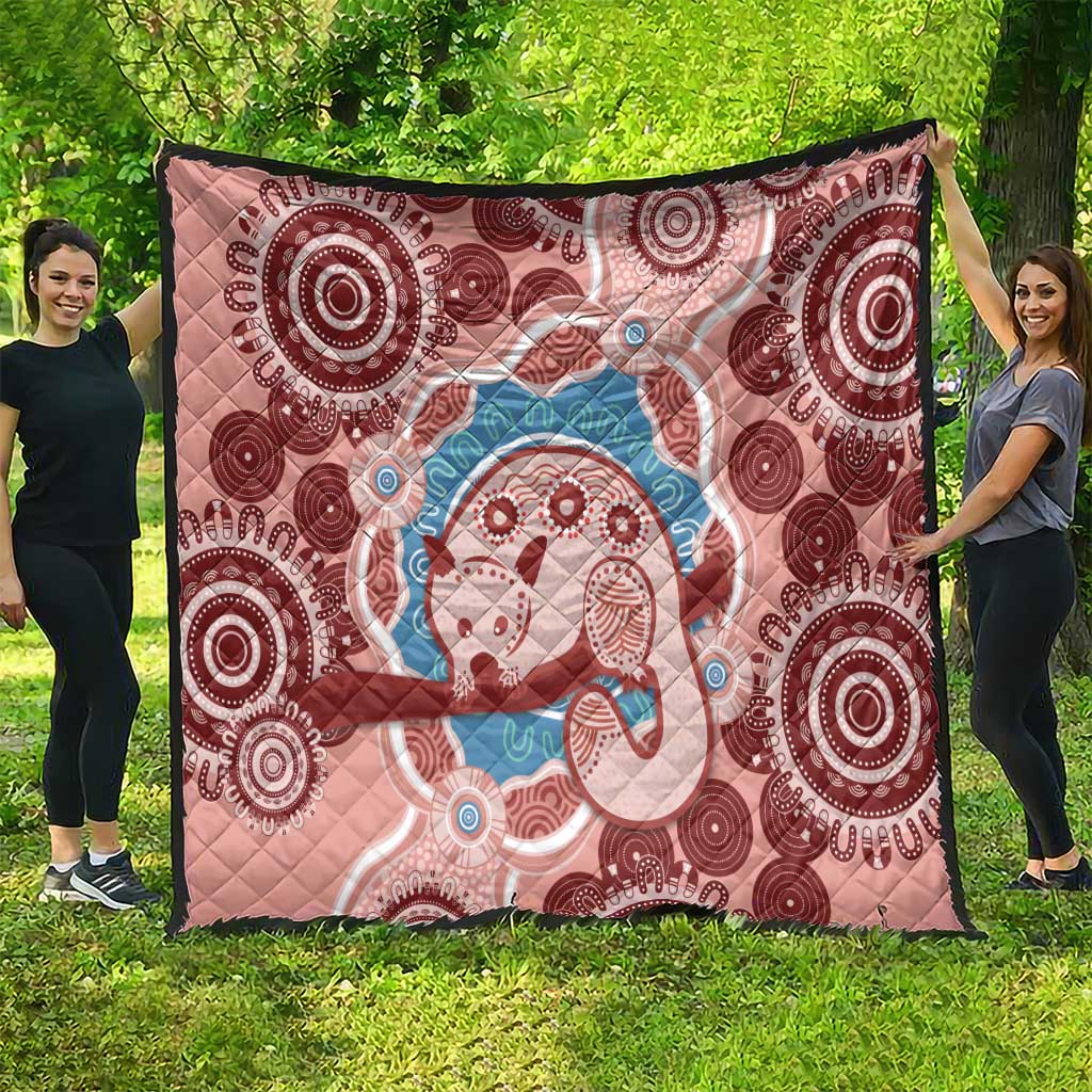 Blush Pink Australia Possum Quilt Indigenous Art